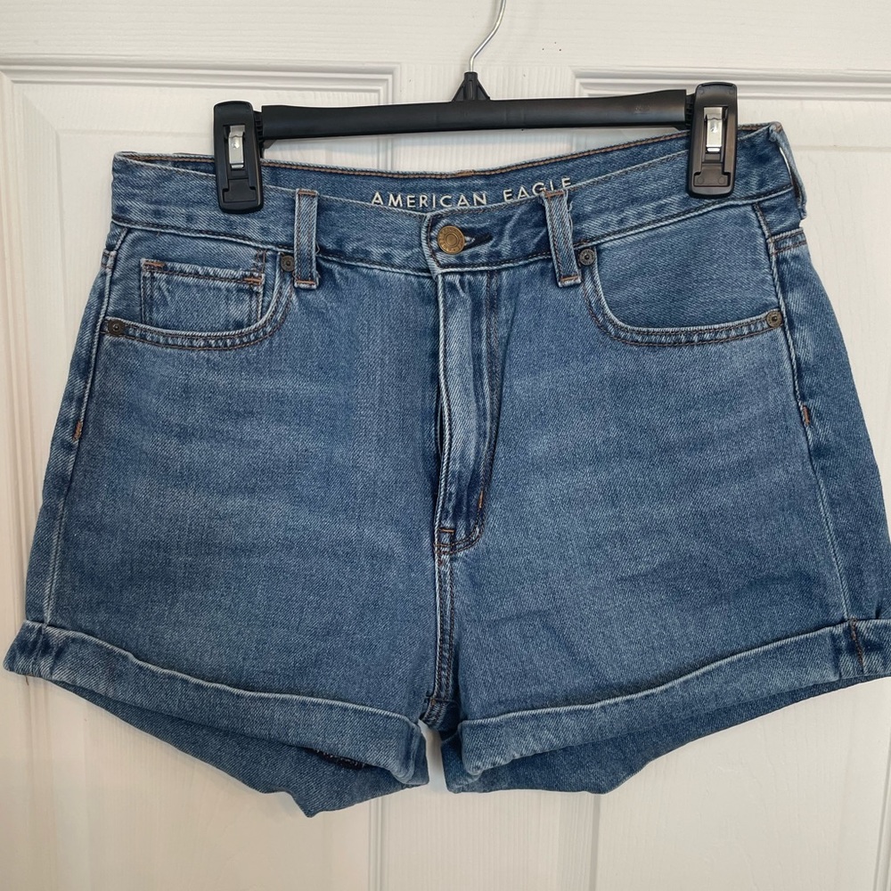 American Eagle denim mom shorts